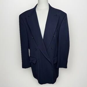 Vintage Men's Navy Double Breasted Suit.